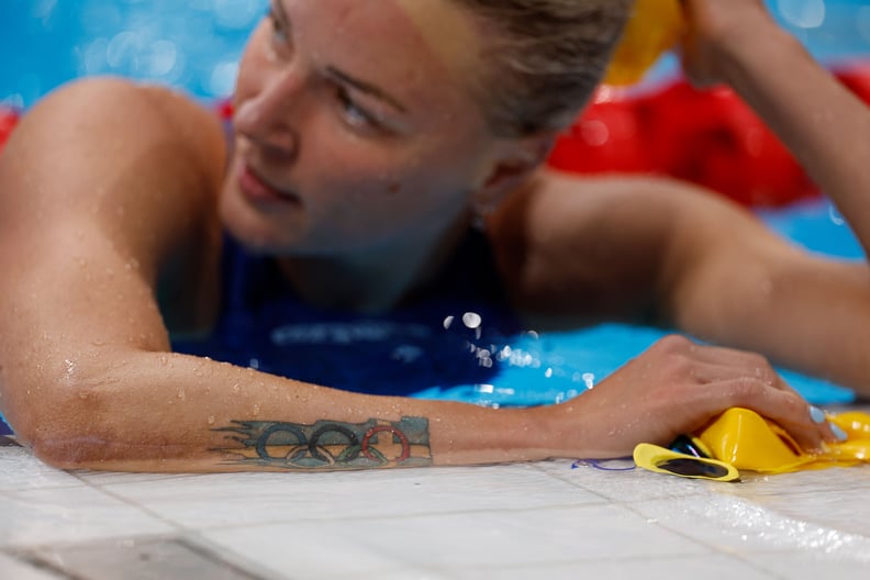 Sweden's Sarah Sjoestroem's Olympic Rings Tattoo