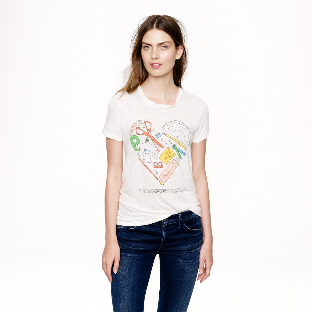 J.Crew Teach For America Linen Tee