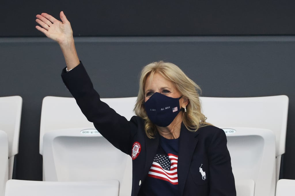 Jill Biden Attends Swimming Prelims at the 2021 Olympics