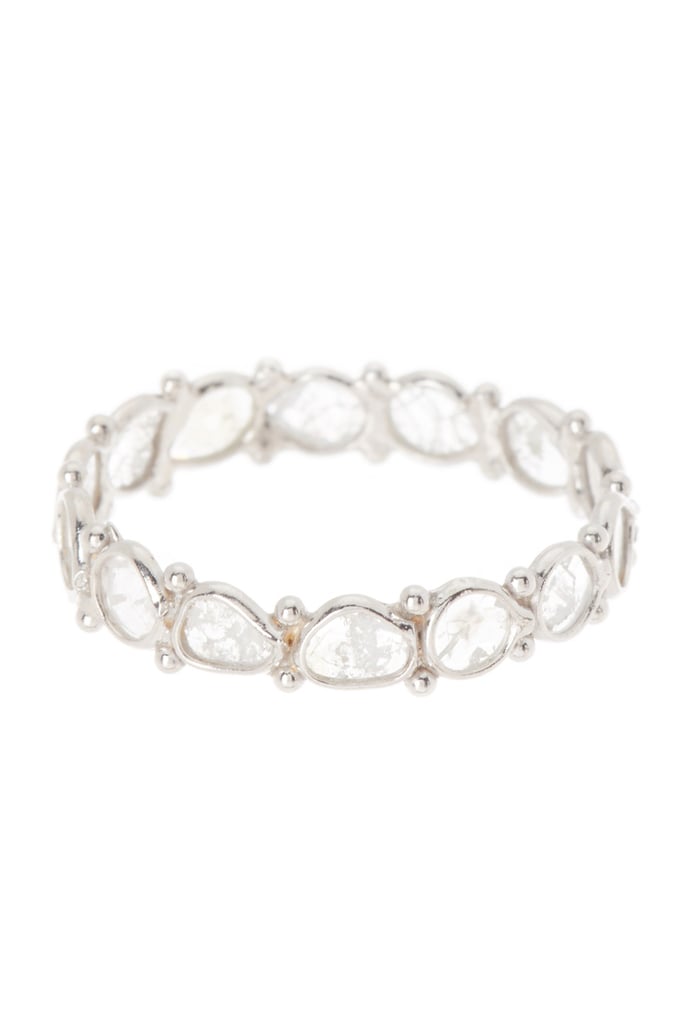 Forever Creations USA Inc. Sterling-Silver Diamond Slice Eternity Band