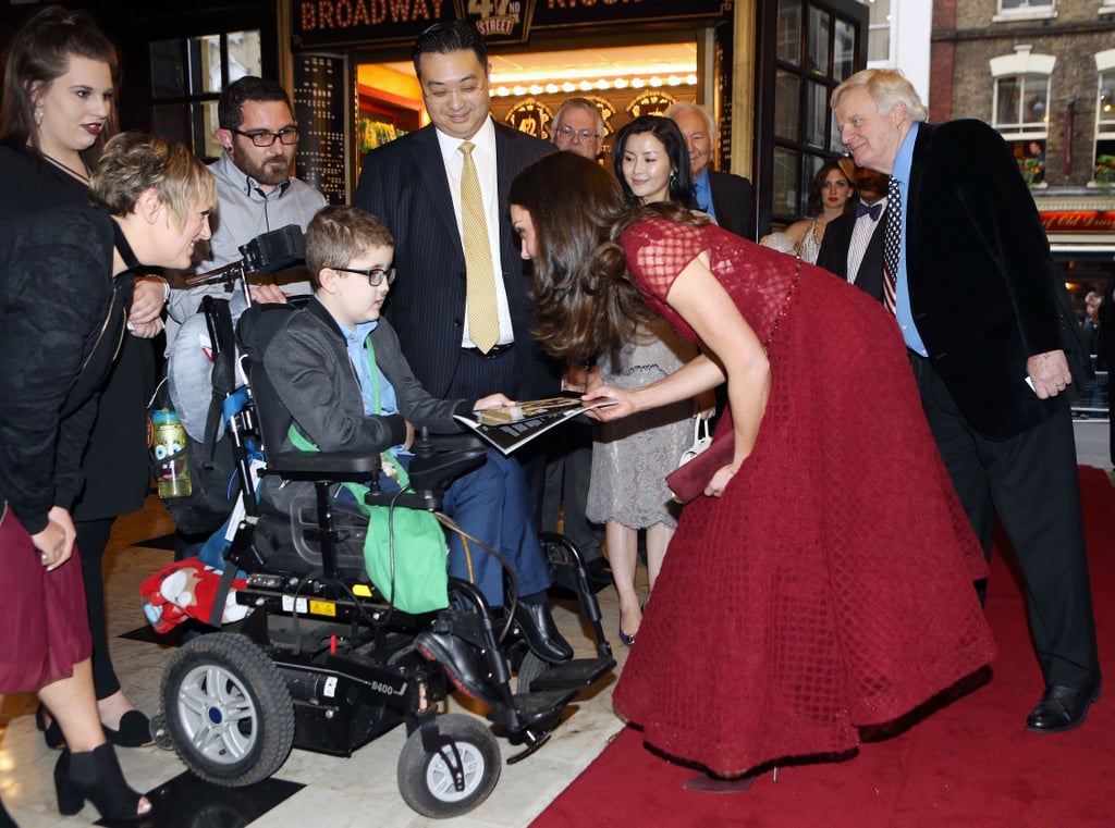 Kate Middleton at the Theatre Royal in London April 2017