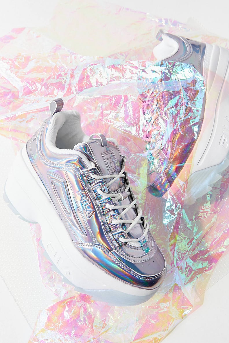 FIla Iridescent Sneakers at Urban Outfitters | POPSUGAR Fashion