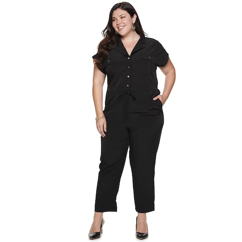 EVRI Plus Size Utility Jumpsuit