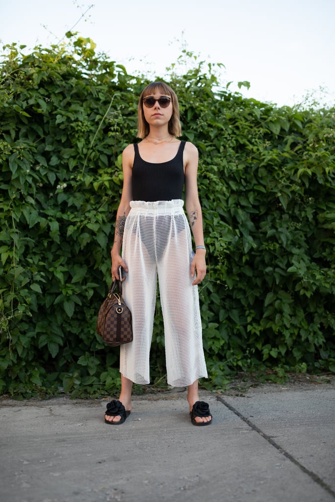 Dare to wear sheer? These pants were made for throwing on over a bodysuit or swimsuit when the weather is just too hot to function.