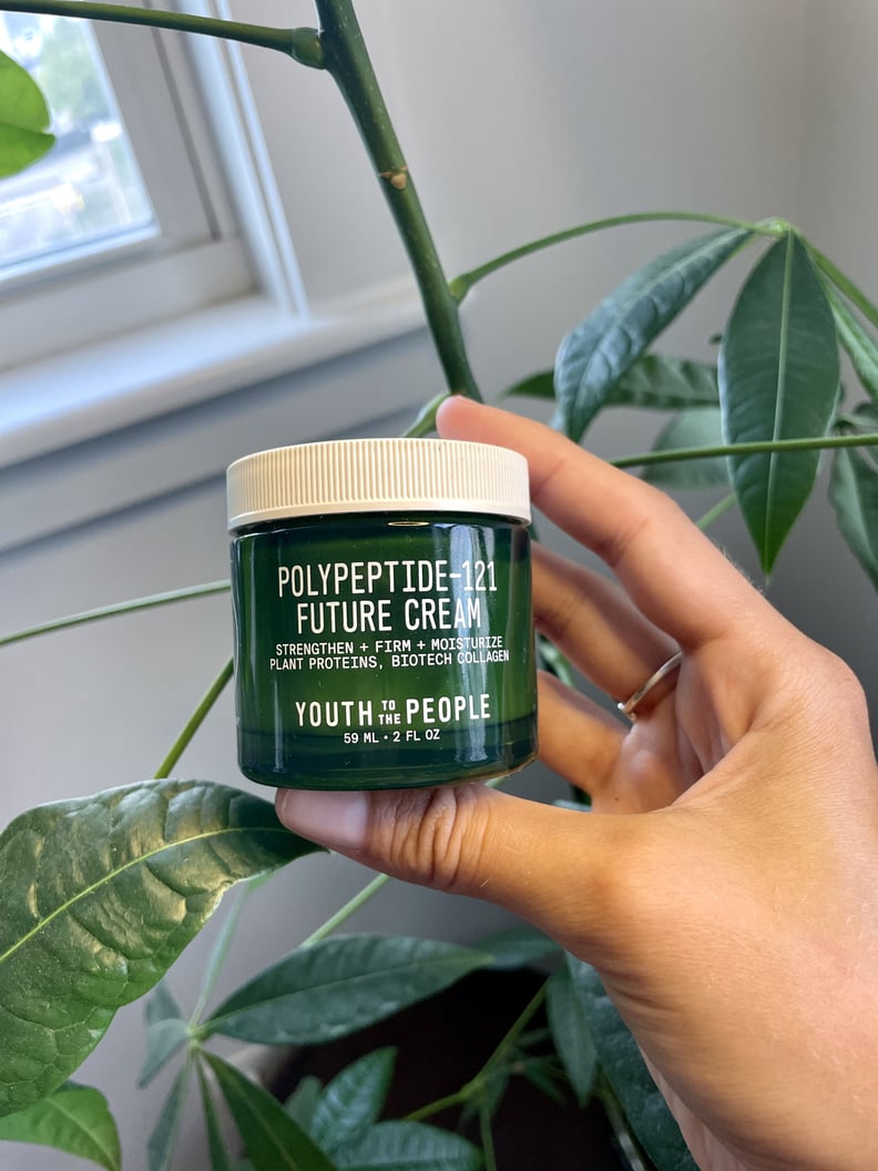 hand holding Youth to the People's Polypeptide Future Cream