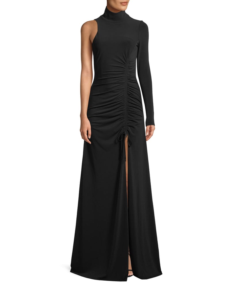 Cinq a Sept Francoise Ruched One-Sleeve Gown