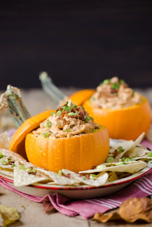 Caramelized Onion Bacon Pumpkin Dip