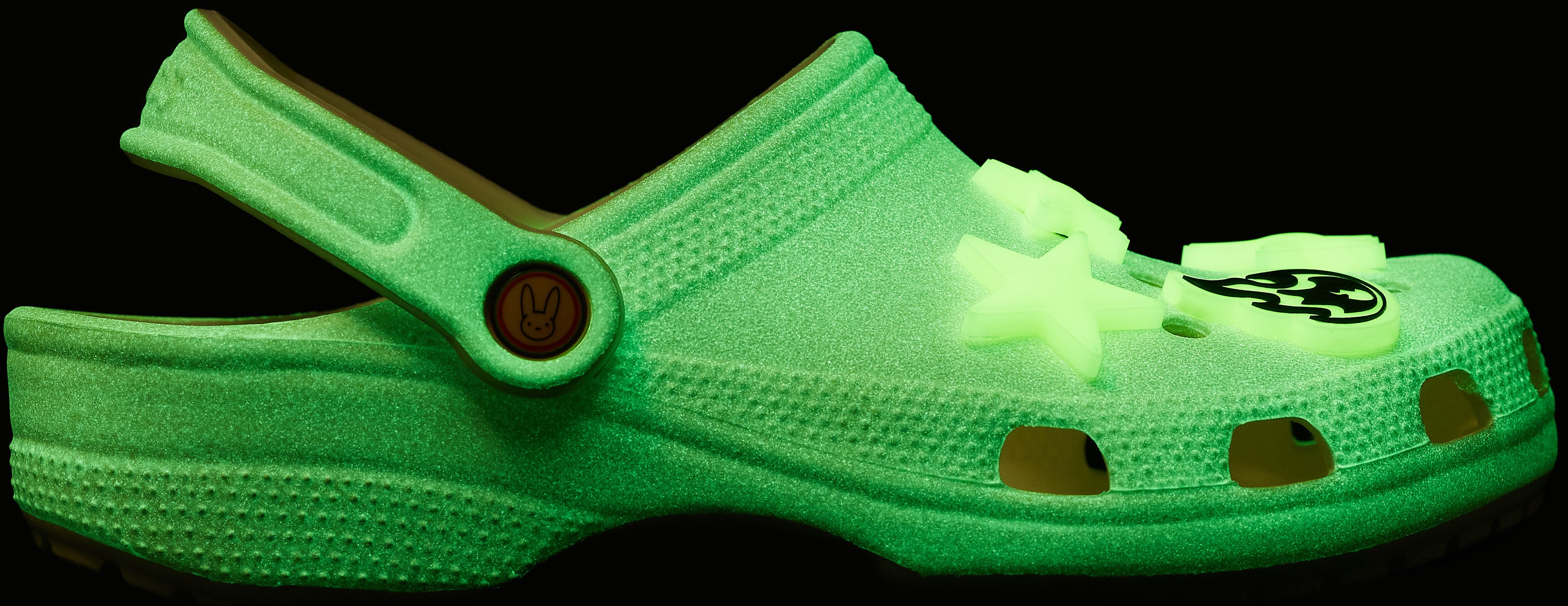 Bad bunny crocs online glow in the dark
