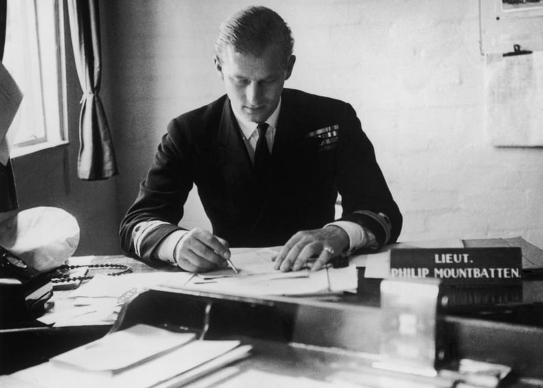 Reviewing Papers at the Petty Officers Training Centre in 1947