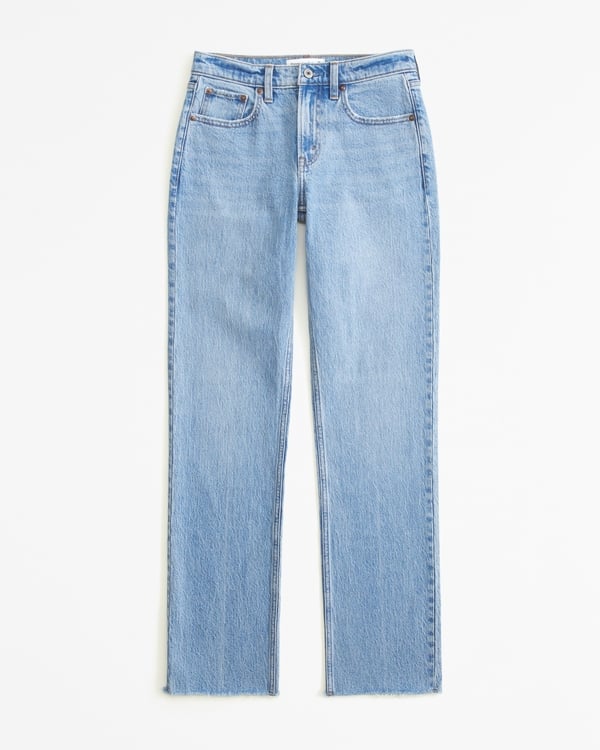 Abercrombie Curve Love Mid Rise 90s Straight Jean