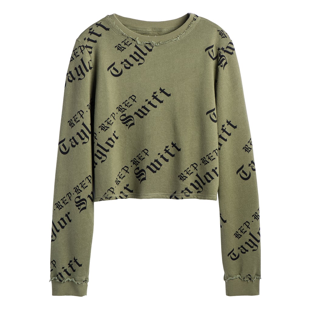 Ladies Olive Crop Long Sleeve Top | Taylor Swift Reputation Gifts ...