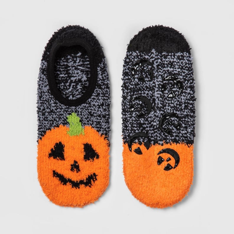 Pumpkin Cozy Halloween Pull-On Liner Socks