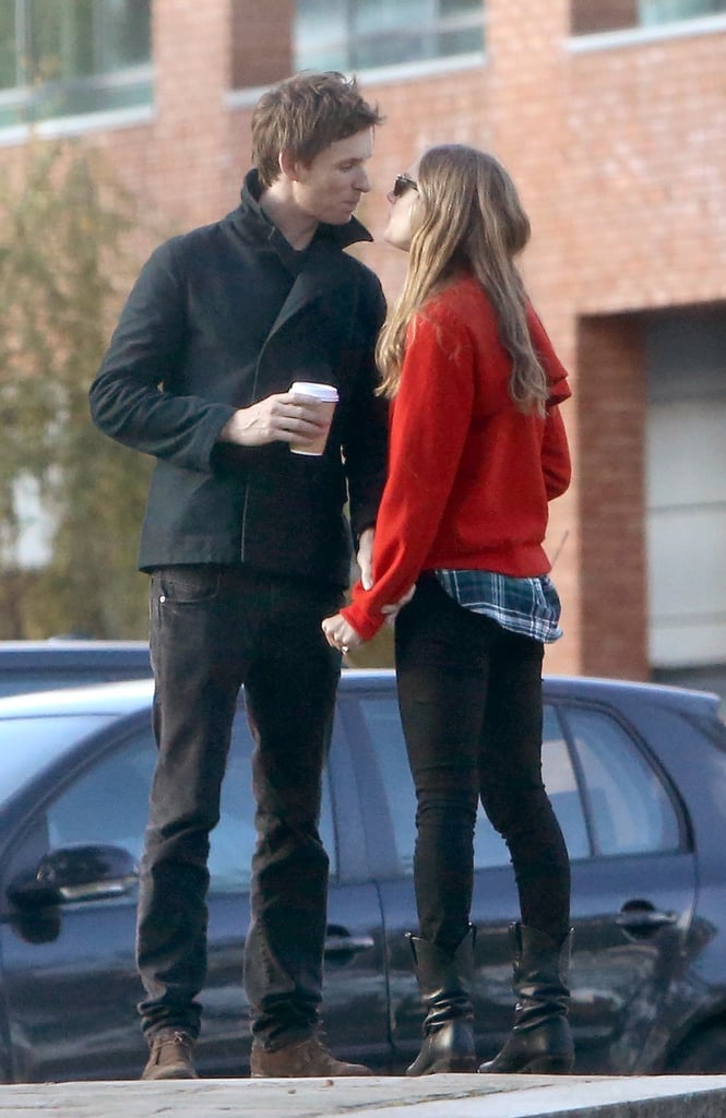 Eddie Redmayne and Hannah Bagshawe Kissing in London