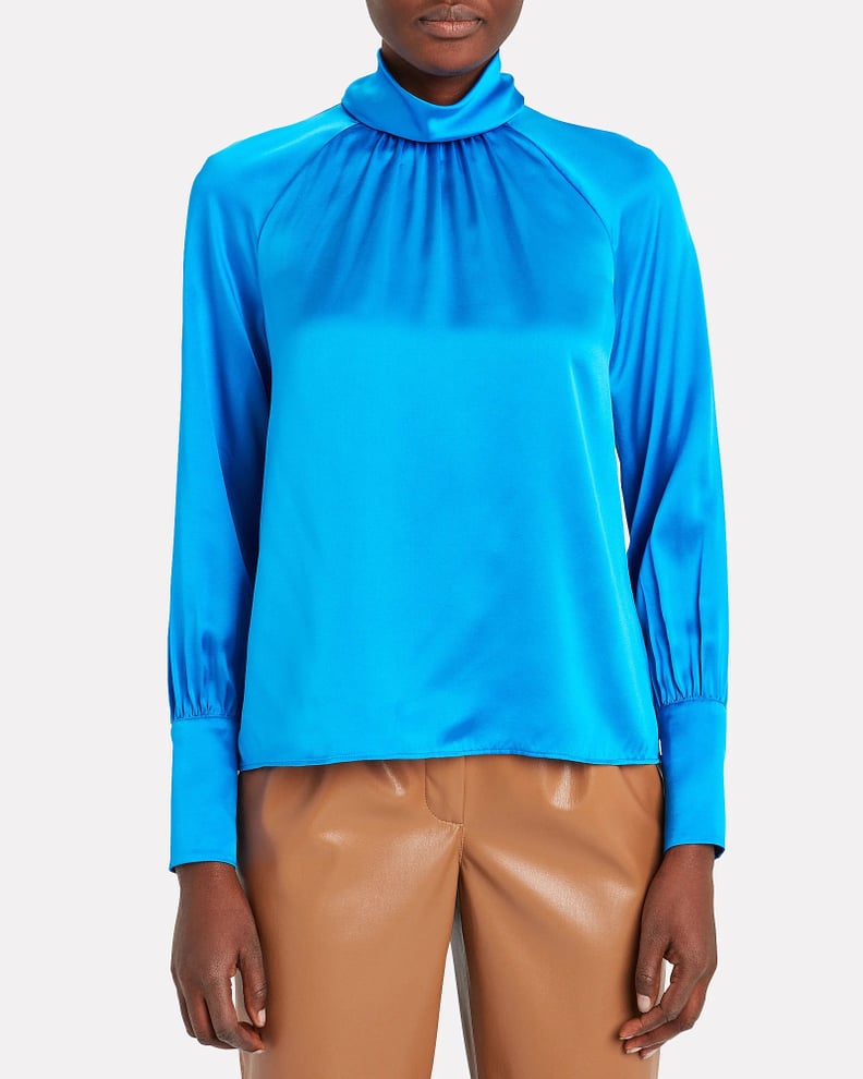 Shop a Similar Blue Silk Blouse