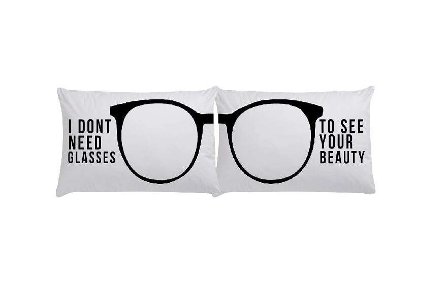 If you live with your love, this glasses pillow pair ($25) is such a cute idea.