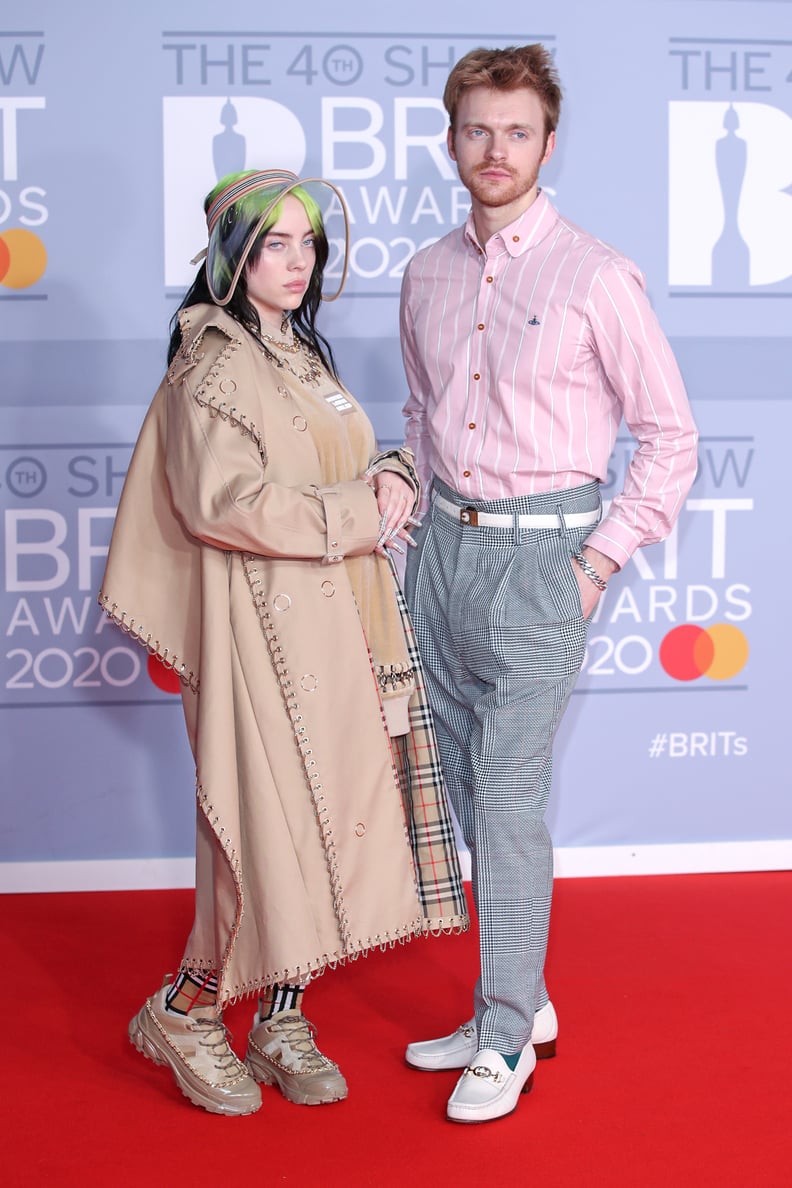 Billie Eilish and Finneas O'Connell at the 2020 BRIT Awards in London