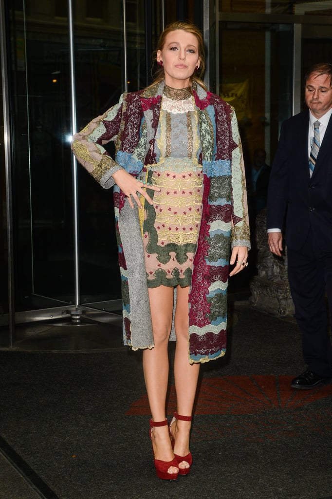 She wore mixed prints while heading to a lecture at the Apple store in SoHo, where she had an animated talk with fans.