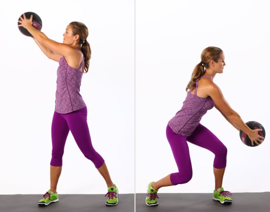 Standing Wood Chop With Med Ball | POPSUGAR Fitness