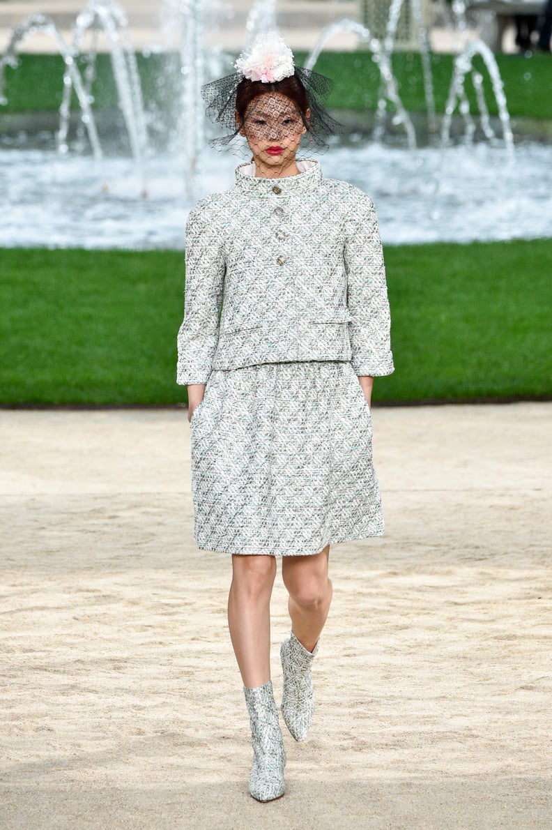 HoYeon Jung at the Chanel Show During Paris Fashion Week in 2018