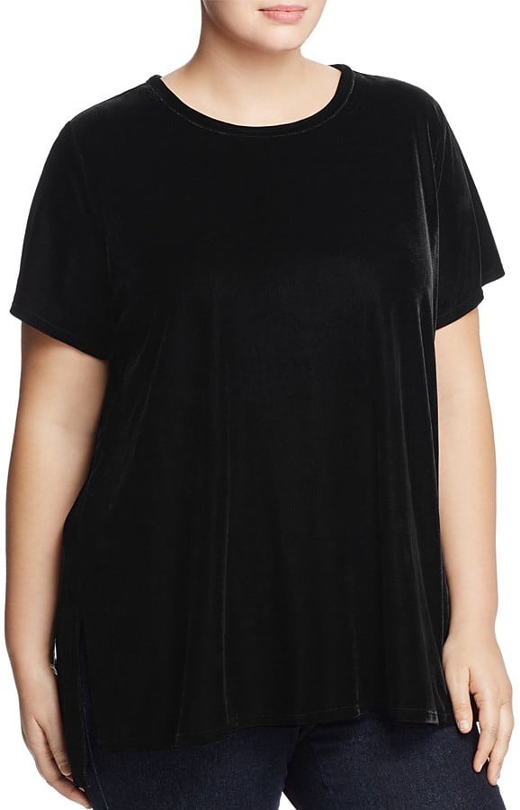 Vince Camuto Plus Crewneck Velvet Tee