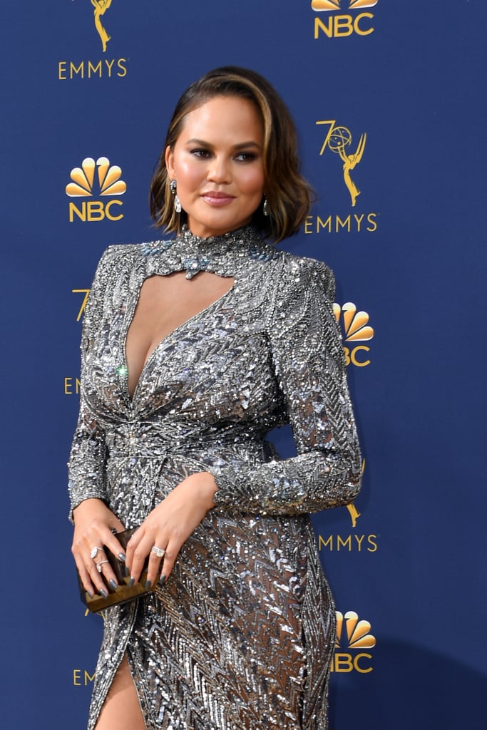 Chrissy Teigen Zuhair Murad Dress at the 2018 Emmys