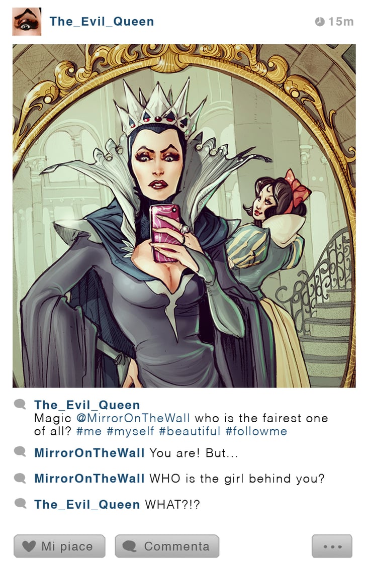 The Evil Queen And Snow White Disney Selfies Art