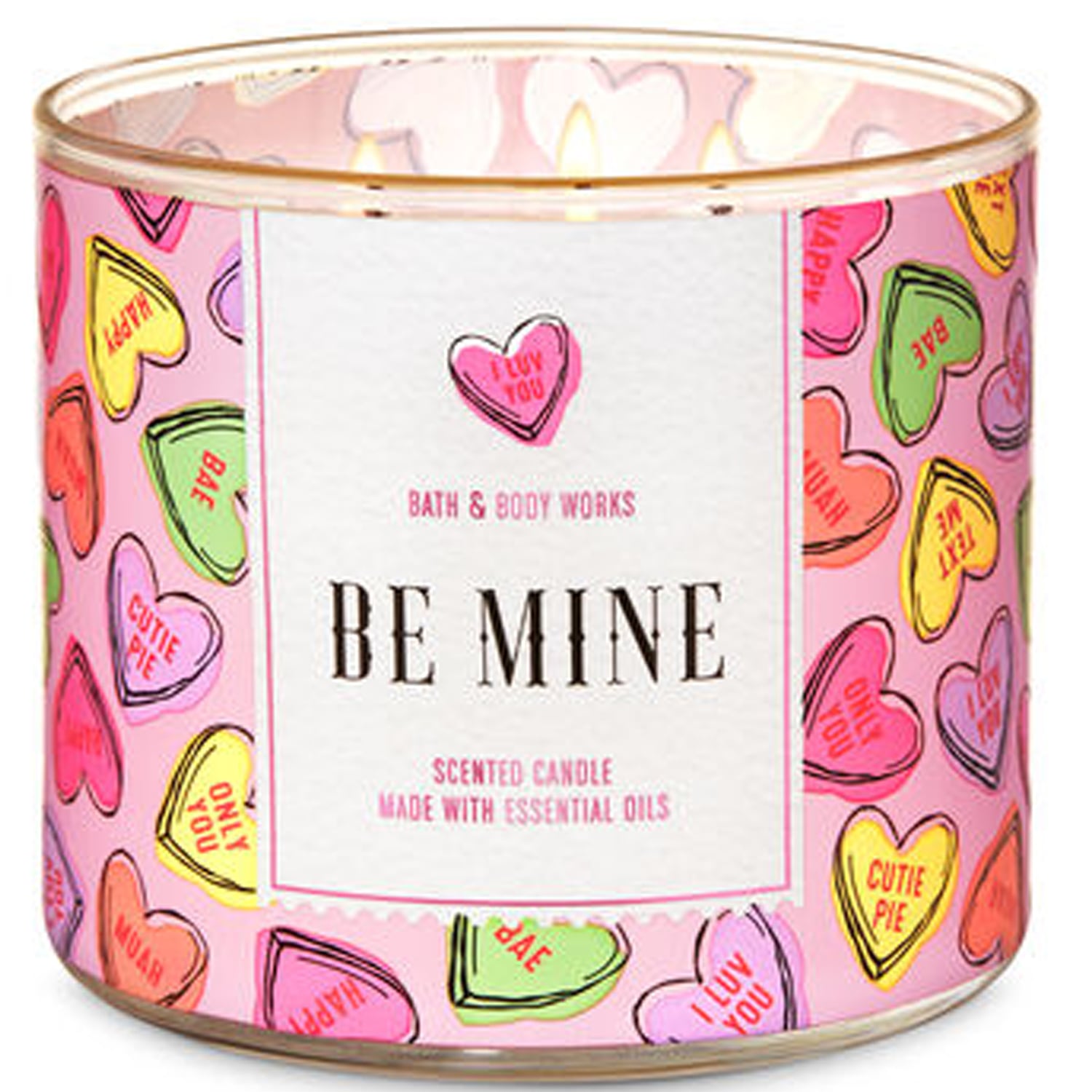 Bath And Body Works Candy Hearts Be Mine 3 Wick Candle Bath And Body Works New Valentine S Day 3 Wick Candles Sound Surprisingly Delicious Popsugar Home Photo 7