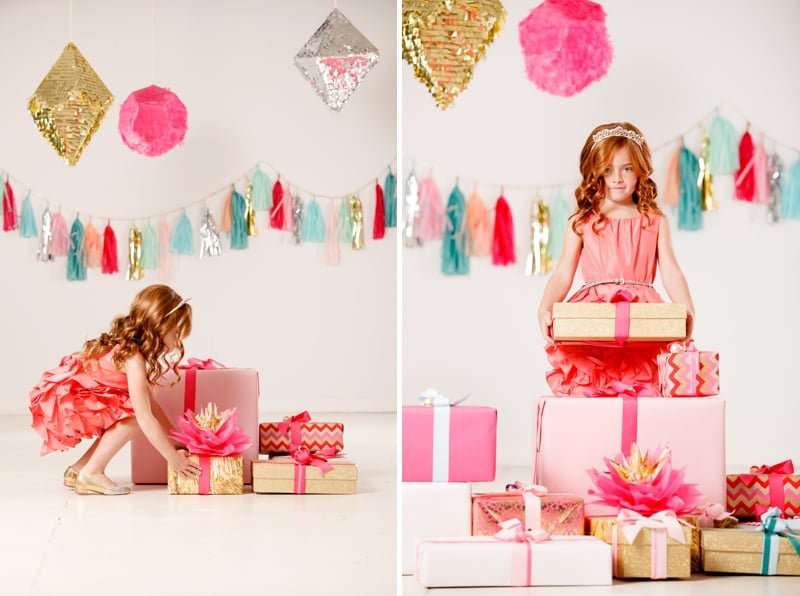 Confetti Glitter Holiday Family Photo Shoot