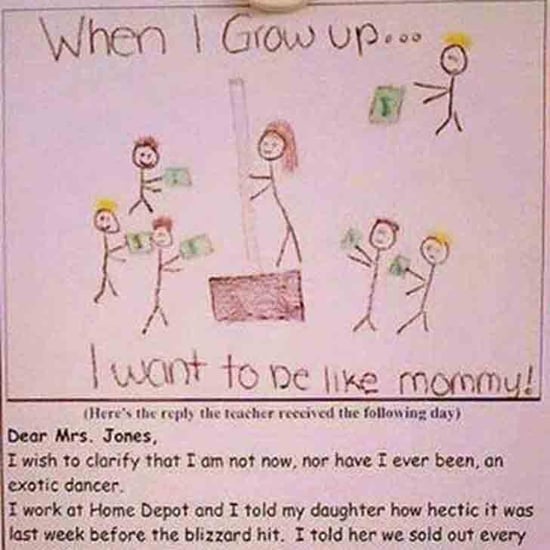 Little Girl Submits Funny Drawing of Mom For Homework