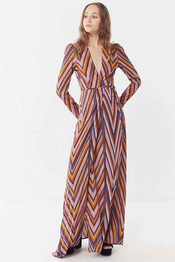 Flynn Skye Kate Striped Wrap Maxi Dress