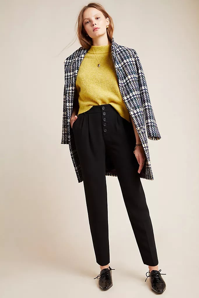 Anthropologie Sasha Button-Fly Tapered Trousers
