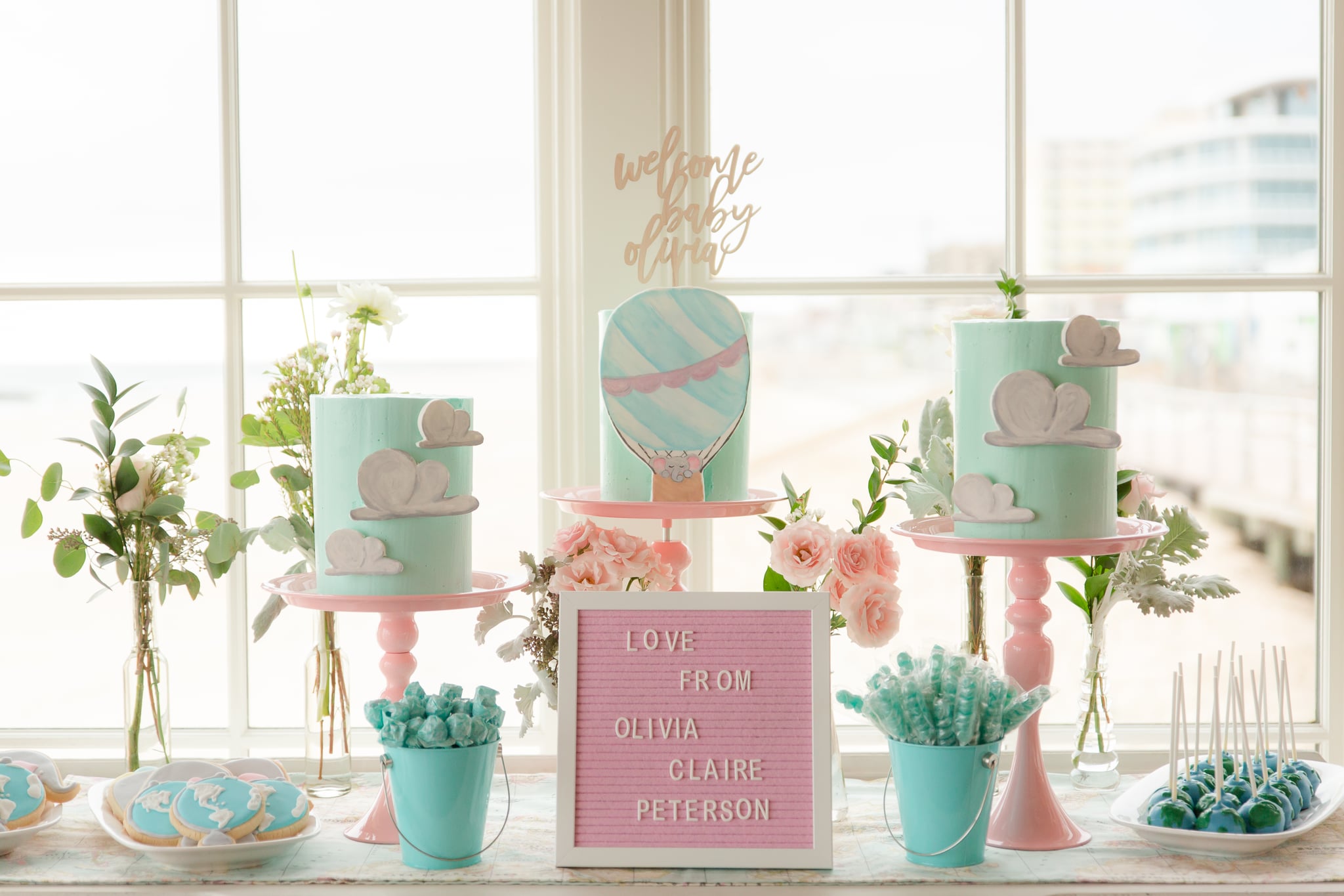 travel themed baby shower centerpieces