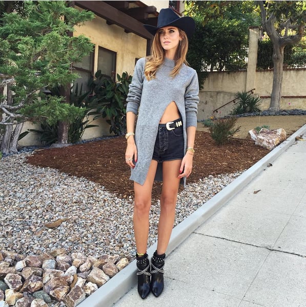First we spotted blogger Chiara Ferragni wearing what she called a "cutout sweater" on Instagram. Interesting — and perfect for the transition into Fall.