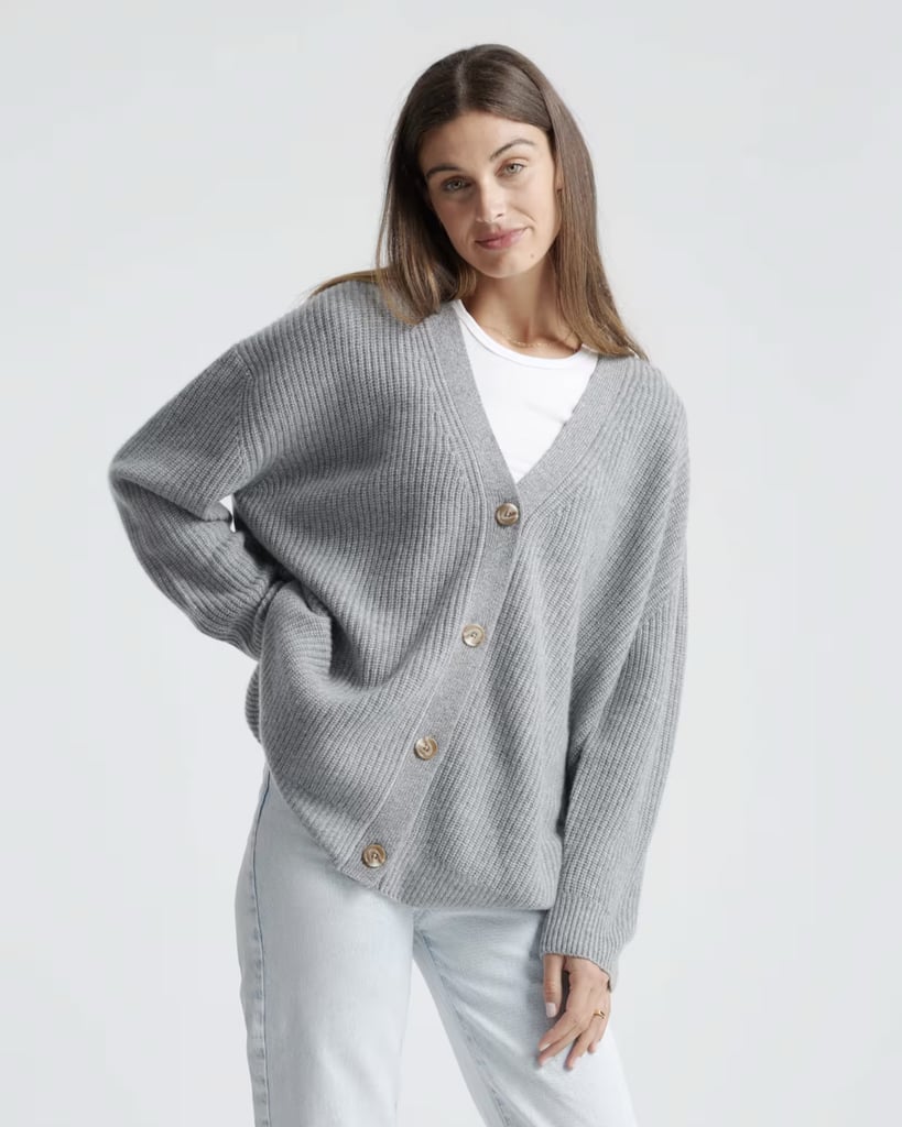 Quince Mongolian Cashmere Oversized Cardigan Sweater