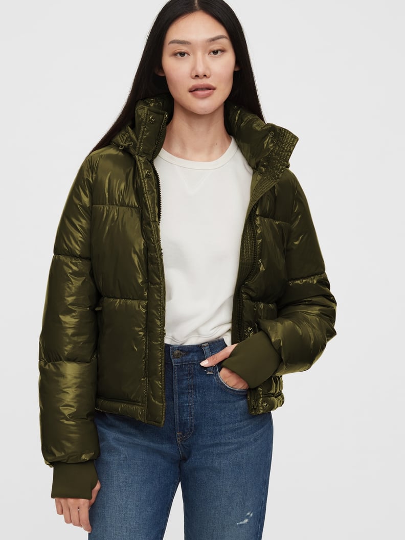 Gap Upcycled Cropped Midweight Puffer Jacket