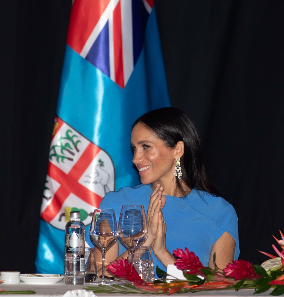 Prince Harry Toasts With Water at State Dinner in Fiji 2018