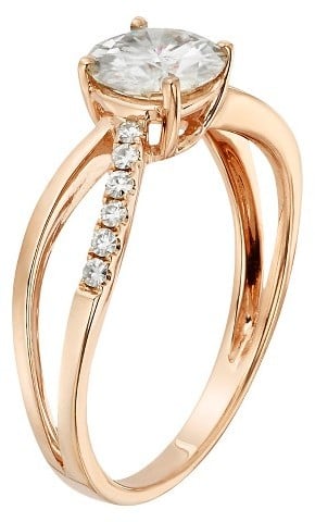 1.12 CT. T.W. Round Moissanite Engagement Prong Set Ring  ($720)
