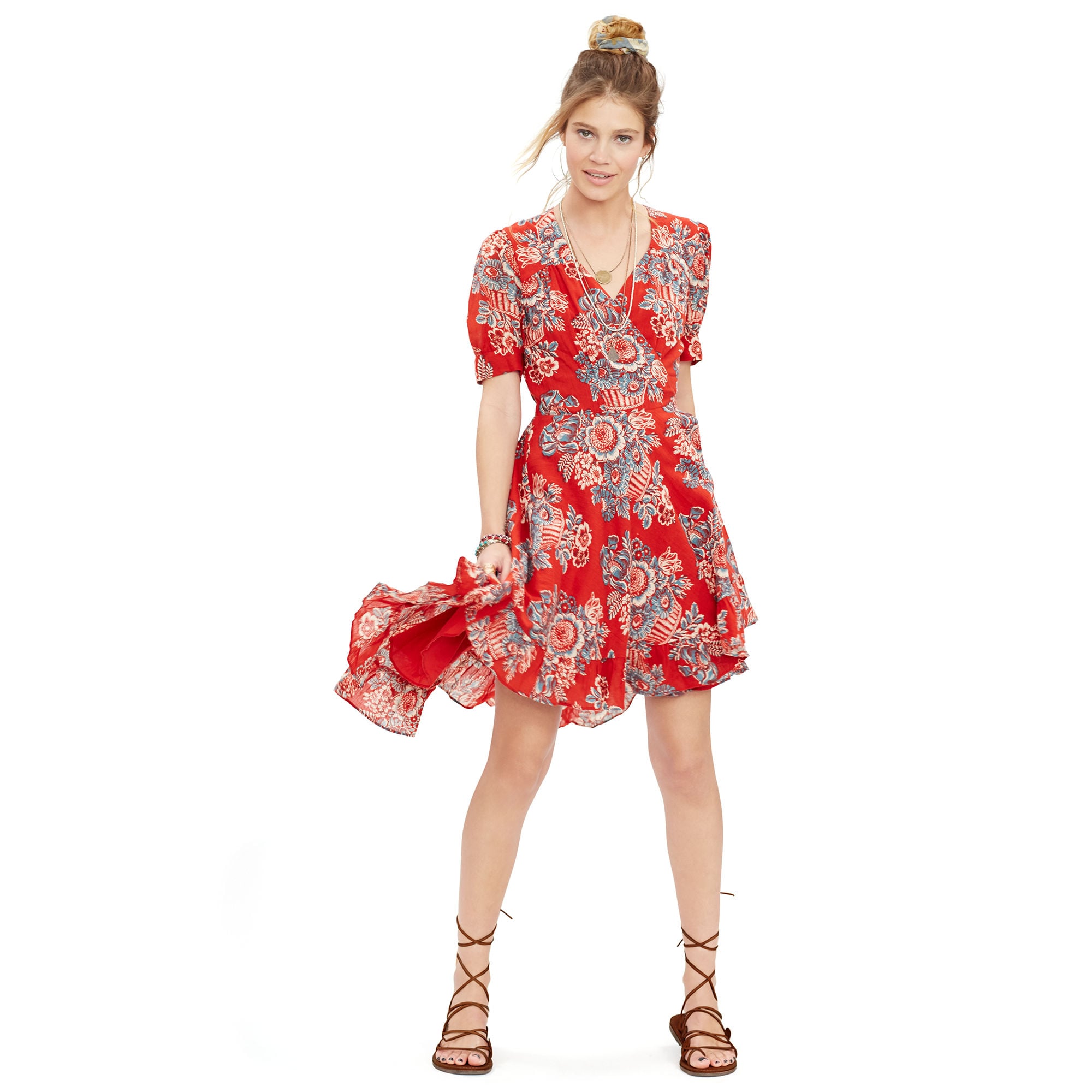 Denim & Supply Ralph Lauren Floral-Print Gauze Wrap Dress ($125) | 46  Spring Dresses That Are Totally Mom Approved | POPSUGAR Fashion Photo 7