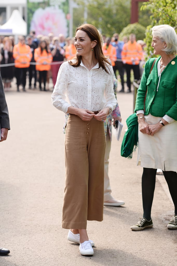Kate Middleton Wears Wide-Leg Pants at Chelsea Flower Show