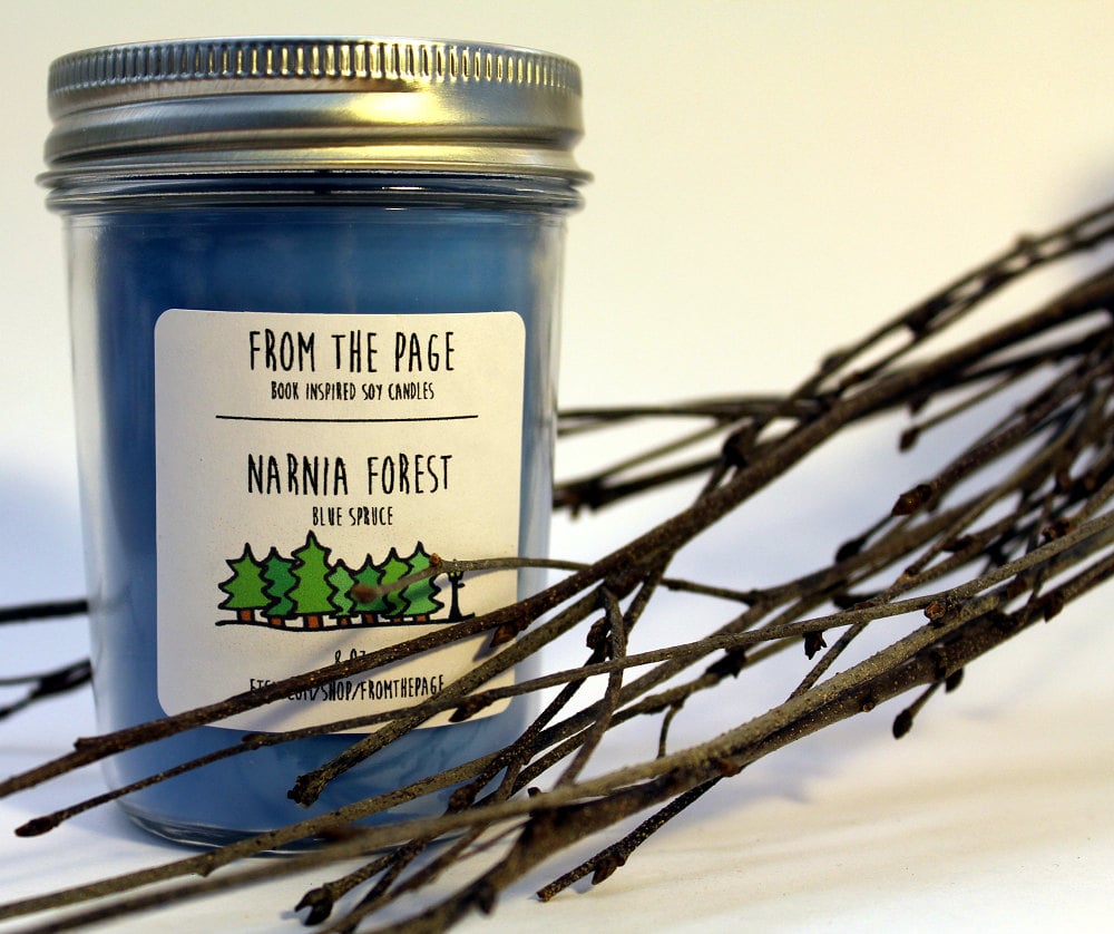 Narnia Forest candle ($11) with pine and cedarwood notes