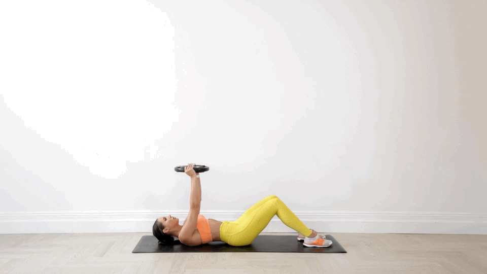 15 Minute Weight Plate Ab Workout From Kelsey Wells POPSUGAR Fitness