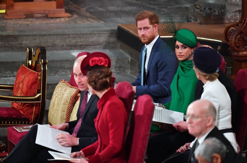 William, Kate, Harry, and Meghan at Commonwealth Day Service 2020