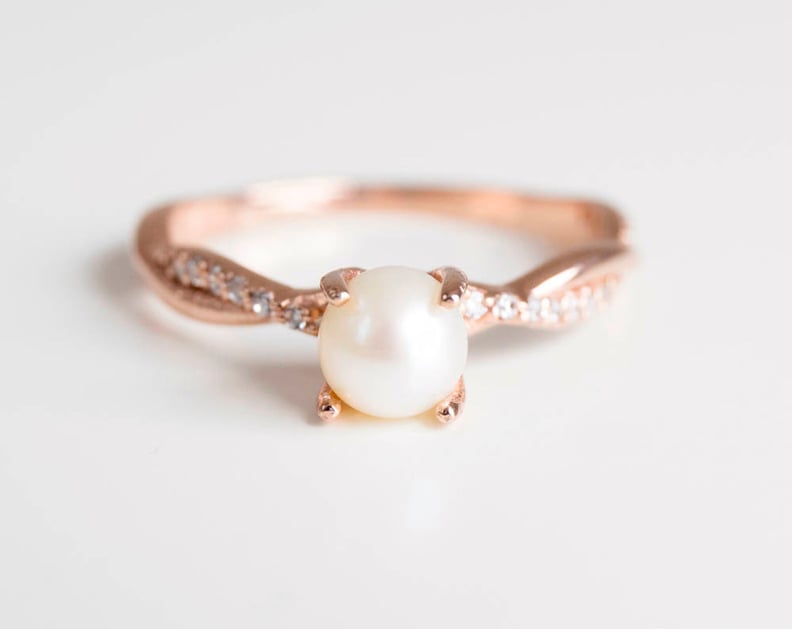 Pearl Engagement Ring