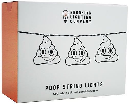 Poop Emoji String Lights