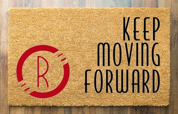 "Keep Moving Forward" Disney Doormat