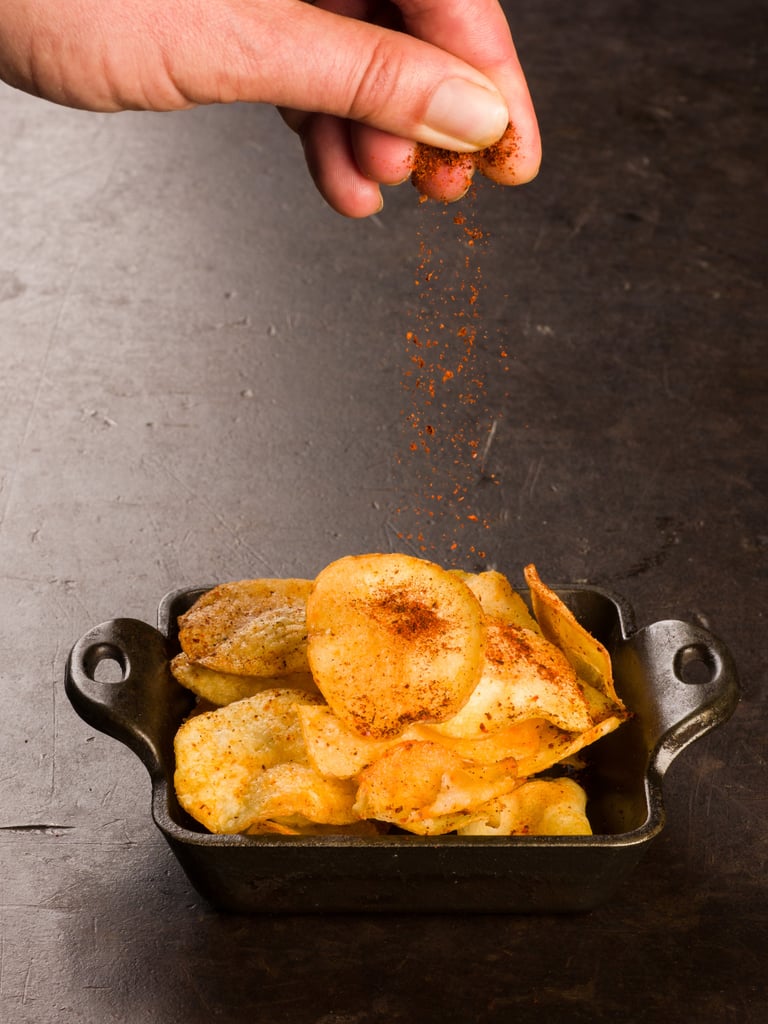 A view at the Togarashi potato chips.