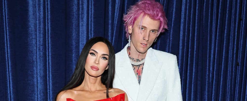 Megan Fox's Red Latex Dress and MGK's Blood Syringe Earring