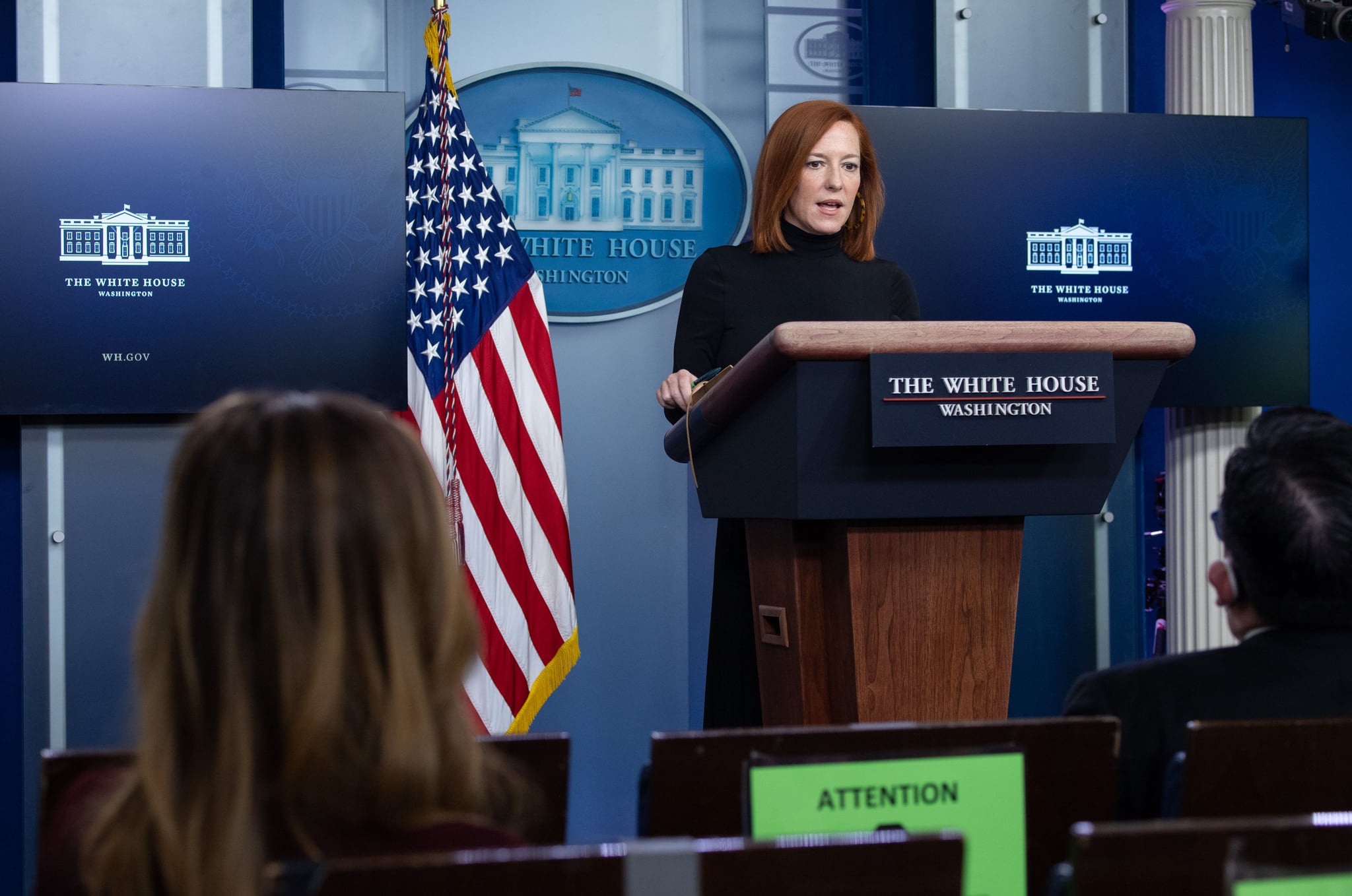 White House Press Secretary Jen Psaki speaks during a press briefing on February 3, 2021, in the Brady Briefing Room of the White House in Washington, DC. (Photo by SAUL LOEB / AFP) (Photo by SAUL LOEB/AFP via Getty Images)