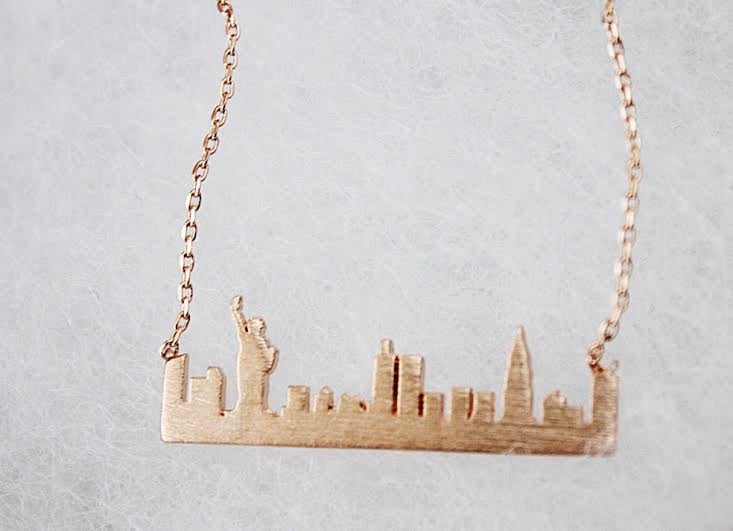 Statue of Liberty NYC Skyline Necklace