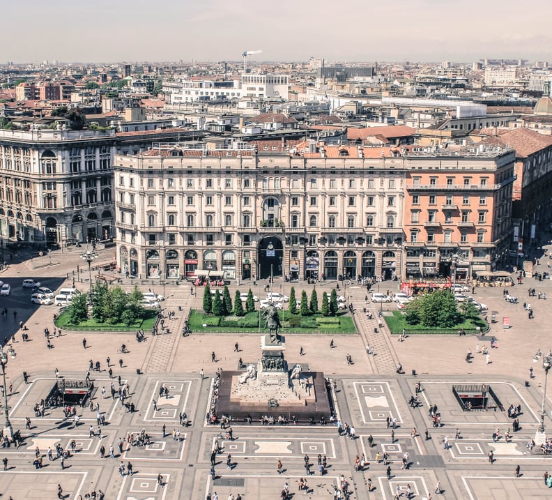 Take in the awe-inspiring views of the Piazza del Duomo from high above